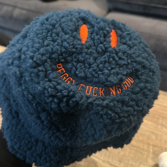 Peggy Gou PFG Faux Fur Bucket Hat Blue - Picture 3 of 5